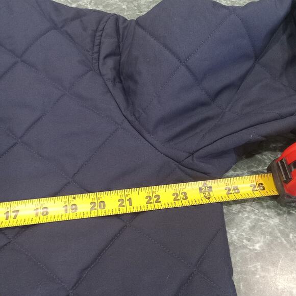 Levi's Jacket Mens LG Diamond Quilted Lightweight Navy Barn Trucker Work Jacket - Picture 8 of 14